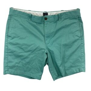 J.Crew Chino Shorts Mens 38 Green 9" Inseam Cotton Stretch Twill